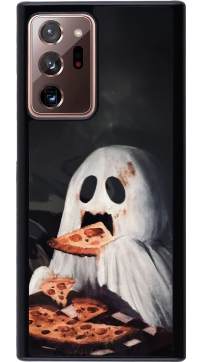 Coque Samsung Galaxy Note 20 Ultra - Halloween 2026 Ghost eating pizza