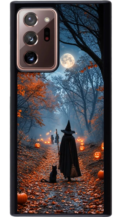 Coque Samsung Galaxy Note 20 Ultra - Halloween 2026 Witch with a cat