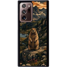 Coque Samsung Galaxy Note 20 Ultra - Linocut Marmotte