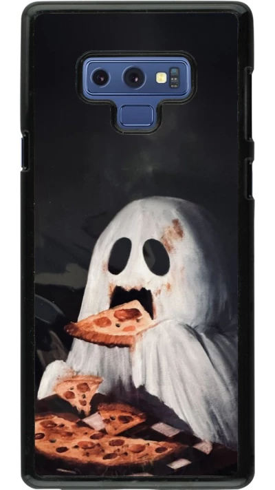 Samsung Galaxy Note9 Case Hülle - Halloween 2026 Ghost eating pizza