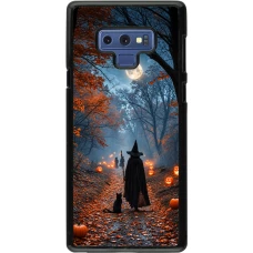 Samsung Galaxy Note9 Case Hülle - Halloween 2026 Witch with a cat