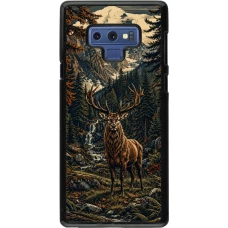 Coque Samsung Galaxy Note9 - Linocut Cerf