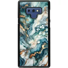 Samsung Galaxy Note9 Case Hülle - Grüner Blauer Goldener Marmor
