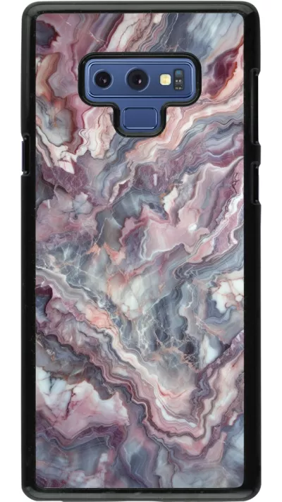 Coque Samsung Galaxy Note9 - Marbre violette argentée
