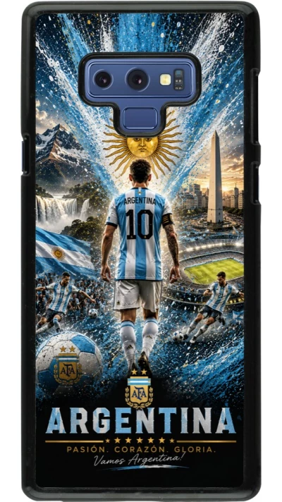 Samsung Galaxy Note9 Case Hülle - Fussball Argentinien splash 2026