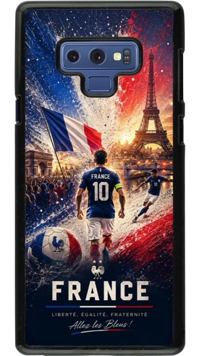 Samsung Galaxy Note9 Case Hülle - Fussball Frankreich splash 2026
