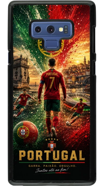 Samsung Galaxy Note9 Case Hülle - Fussball Portugal splash 2026
