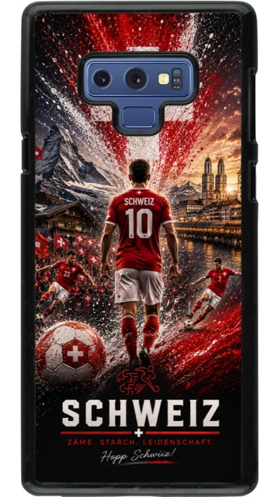 Samsung Galaxy Note9 Case Hülle - Fussball Schweiz splash 2026