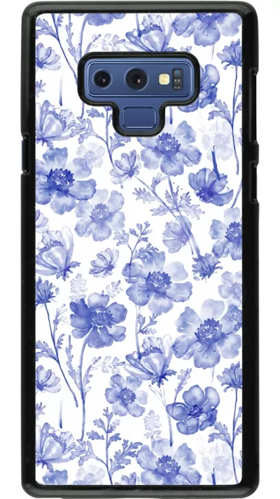 Coque Samsung Galaxy Note9 - Spring 23 watercolor blue flowers