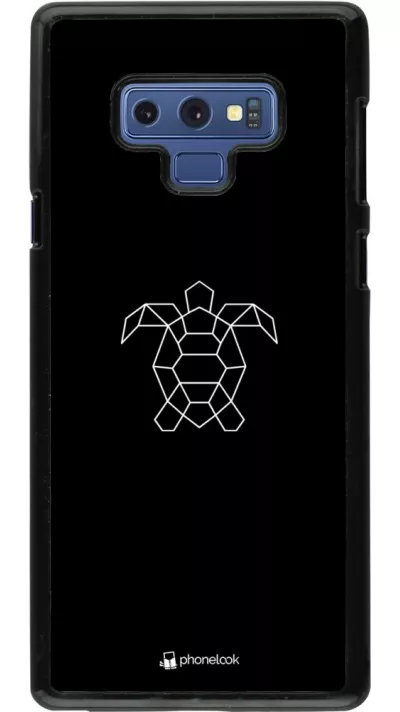 Coque Samsung Galaxy Note9 - Turtles lines on black