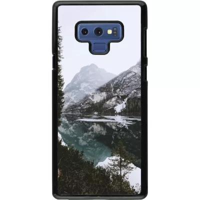 Samsung Galaxy Note9 Case Hülle - Winter 22 snowy mountain and lake