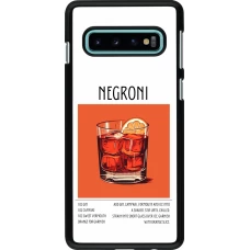 Samsung Galaxy S10 Case Hülle - Cocktail Rezept Negroni