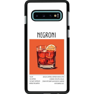 Samsung Galaxy S10 Case Hülle - Cocktail Rezept Negroni