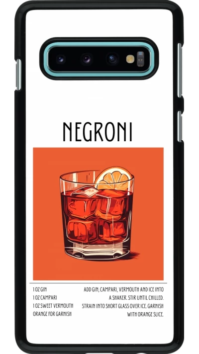 Samsung Galaxy S10 Case Hülle - Cocktail Rezept Negroni