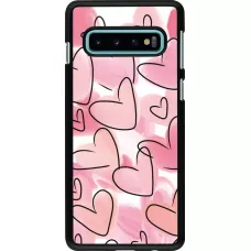 Samsung Galaxy S10 Case Hülle - Easter 2023 pink hearts