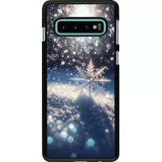 Samsung Galaxy S10 Case Hülle - Schneeflocke Solar Glanz