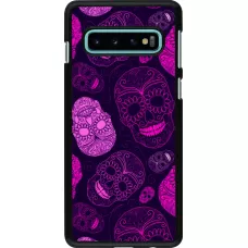Coque Samsung Galaxy S10 - Halloween 2023 pink skulls