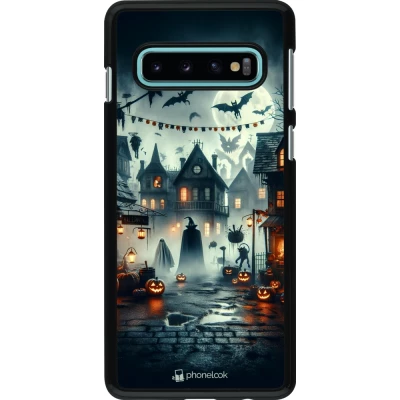 Samsung Galaxy S10 Case Hülle - Halloween Spukstadt