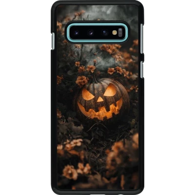 Coque Samsung Galaxy S10 - Halloween 2025 Pumpkin with flowers