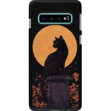 Samsung Galaxy S10 Case Hülle - Halloween 2026 Cat Art Nouveau