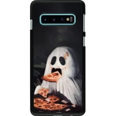 Samsung Galaxy S10 Case Hülle - Halloween 2026 Ghost eating pizza