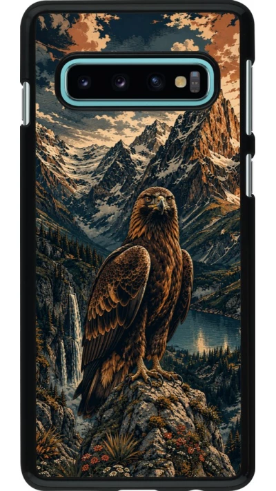 Coque Samsung Galaxy S10 - Linocut Aigle Royal
