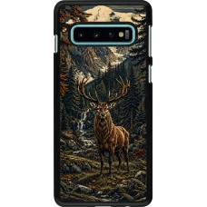 Coque Samsung Galaxy S10 - Linocut Cerf