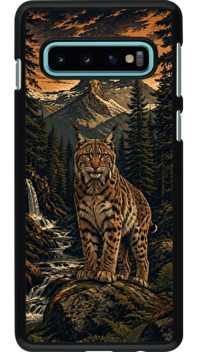 Coque Samsung Galaxy S10 - Linocut Lynx
