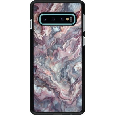 Samsung Galaxy S10 Case Hülle - Violetter silberner Marmor