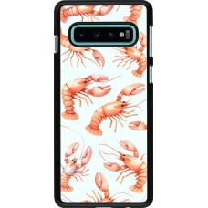 Samsung Galaxy S10 Case Hülle - Muster von pastellfarbenen Hummern