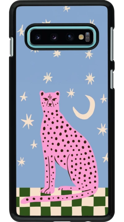 Samsung Galaxy S10 Case Hülle - Pink leopard with stars 2026