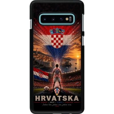Samsung Galaxy S10 Case Hülle - Fussball Kroatien splash 2026