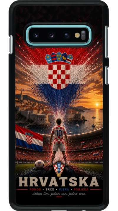 Samsung Galaxy S10 Case Hülle - Fussball Kroatien splash 2026