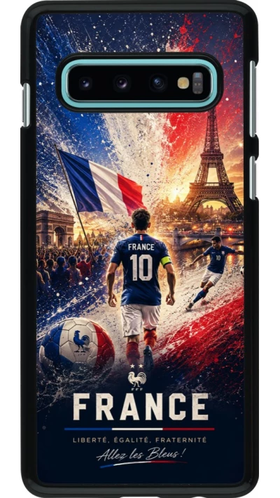 Samsung Galaxy S10 Case Hülle - Fussball Frankreich splash 2026