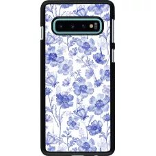Samsung Galaxy S10 Case Hülle - Spring 23 watercolor blue flowers
