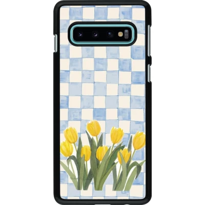 Coque Samsung Galaxy S10 - Blue vichy tulips Spring 2026