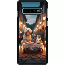 Coque Samsung Galaxy S10 - Valentine 2024 Dog & Cat Candlelight