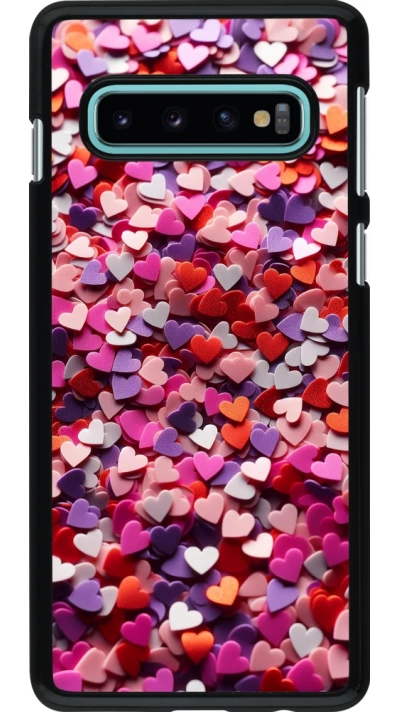 Samsung Galaxy S10 Case Hülle - Valentin 2025 Konfetti