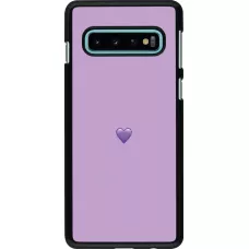 Samsung Galaxy S10 Case Hülle - Valentine 2023 purpule single heart