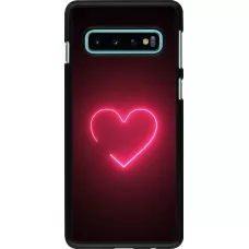Samsung Galaxy S10 Case Hülle - Valentine 2023 single neon heart