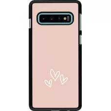 Samsung Galaxy S10 Case Hülle - Valentine 2023 three minimalist hearts