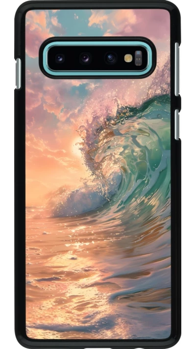 Samsung Galaxy S10 Case Hülle - Wave Sunset