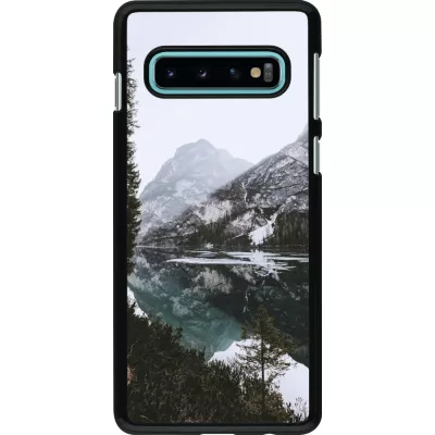 Coque Samsung Galaxy S10 - Winter 22 snowy mountain and lake