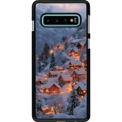 Coque Samsung Galaxy S10 - Winter 25 Winter snowy village