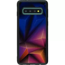 Hülle Samsung Galaxy S10 - Silikon schwarz Abstract Triangles 