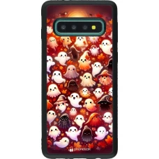 Coque Samsung Galaxy S10 - Silicone rigide noir Fantômes automne mignons
