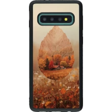 Coque Samsung Galaxy S10 - Silicone rigide noir Autumn 26 Autumn leaf