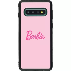 Samsung Galaxy S10 Case Hülle - Silikon schwarz Barbie Text