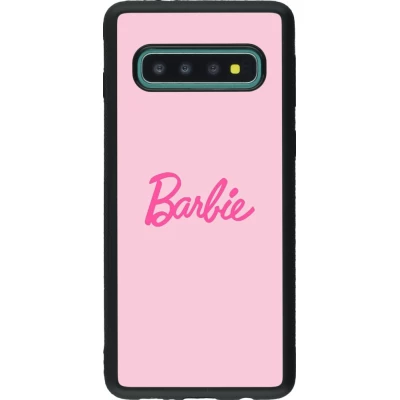 Samsung Galaxy S10 Case Hülle - Silikon schwarz Barbie Text