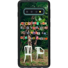 Samsung Galaxy S10 Case Hülle - Silikon schwarz Chairs DTMF